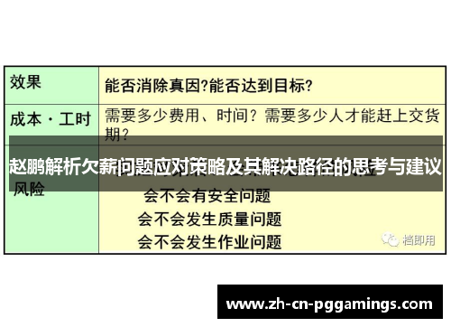 赵鹏解析欠薪问题应对策略及其解决路径的思考与建议